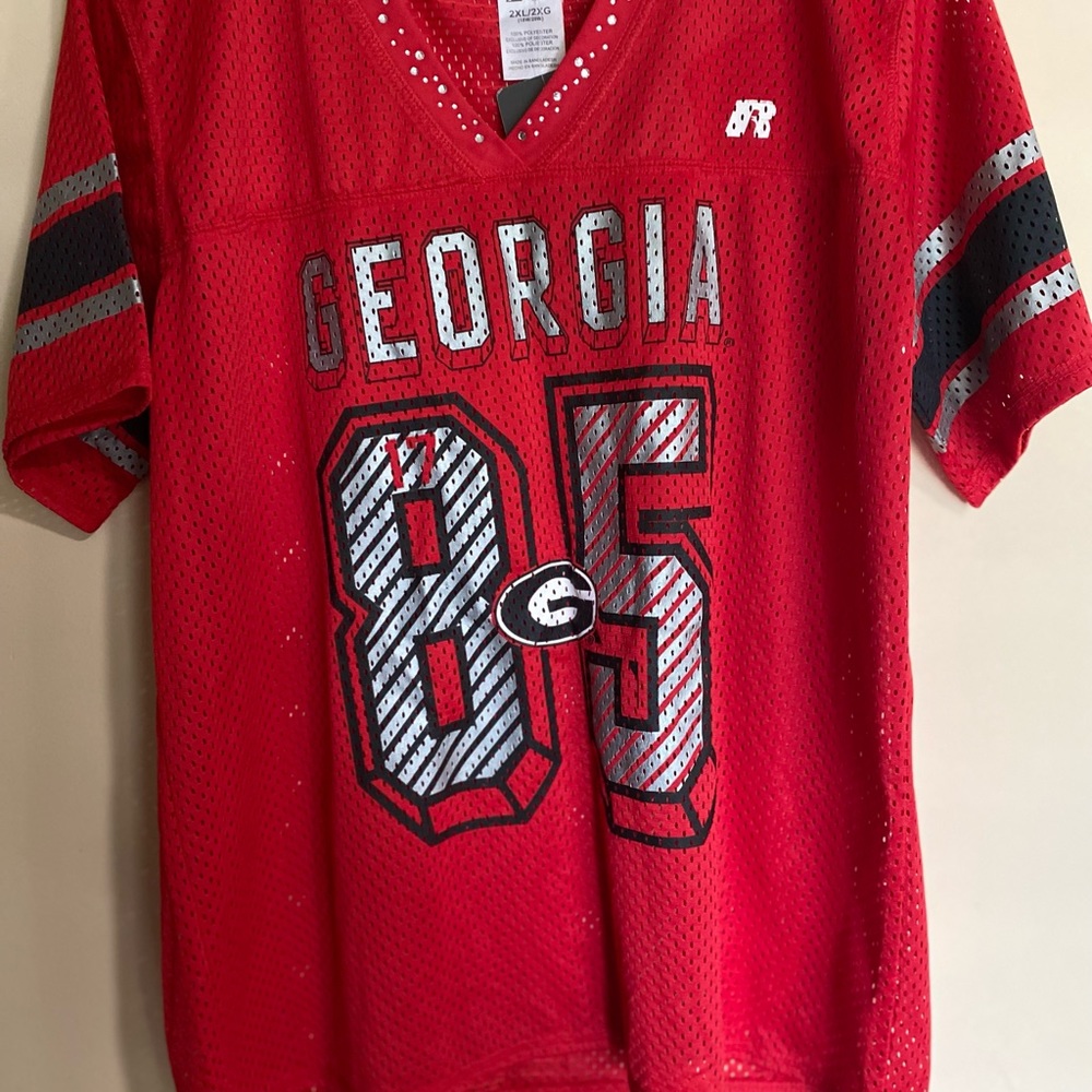 Russell NCAA Georgia Bulldogs Women's Vneck Jersey